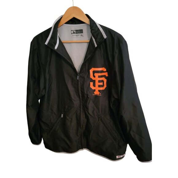 San Francisco Giants Mens M Jacket By True Fan Genuine Merchandise Black & Orang - Picture 1 of 4